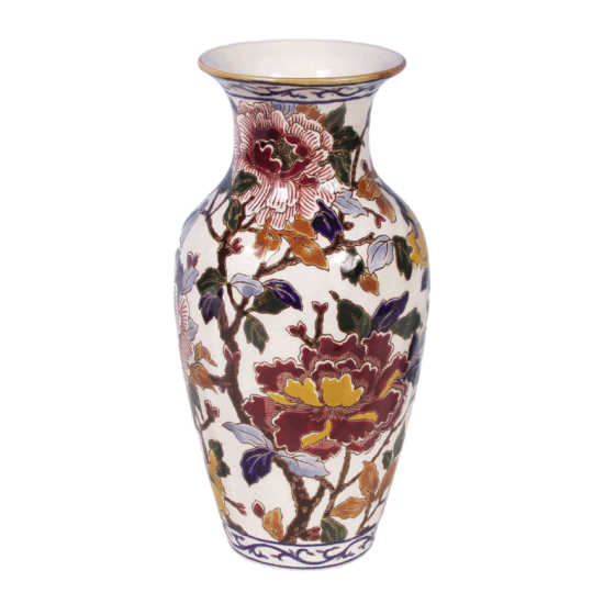 Ваза В26 см., CANNELEE 1 PIVOINES, GIEN