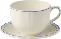 ЧАШКА С БЛЮДЦЕМ, GIEN FILET BLEU, 500 мл  18,5 см