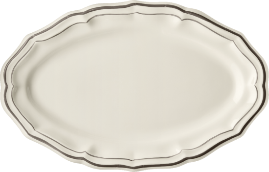 Блюдо овальное 41 X 26 см., FILET TAUPE, GIEN, 1692COV622