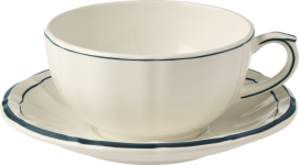 Набор чайных пар для завтрака 2 набора, FILET ACAPULCO, GIEN, 300 мл., - Д 18 см. - В 6,4 см.,