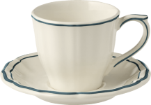 Набор чайных пар 2 набора, FILET ACAPULCO, GIEN, 17,5 мл. - Д 14,5 см. - В 7,4 см., 18322PTU49