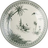 Тарелка суп / паста Восточный пейзаж LES DEPAREILLEES VERT, Д 27,4 см,, В6 СМ GIEN