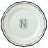 Тарелка обеденная "N", FILET MANGANESE MONOGRAMME, Д 26 cm GIEN