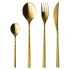 Набор столовых прибров 24 предмета, FUSE MARTELE HAMMERED gold pvd, глянец, золотой, DEGRENNE, арт.237160