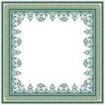 Скатерть Монограмма LES DEPAREILLEES VERT, 120 X 120 cm GIEN