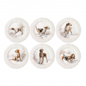 Тарелка десертная Собаки набор 6 ШТ.., SOLOGNE, Д 23,2 см,, GIEN