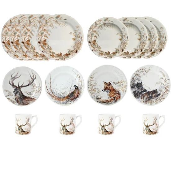 Сервиз столовой посуды 16 предметов на 4 персоны SOLOGNE, GIEN